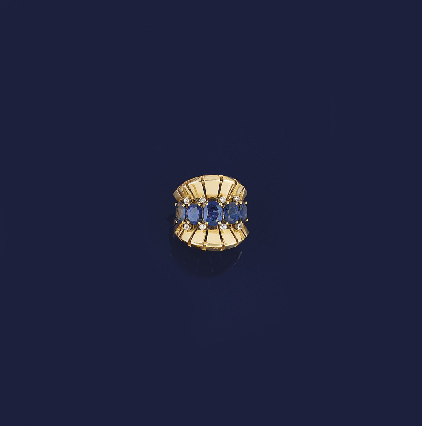 A sapphire and diamond ring by Van Cleef & Arpels