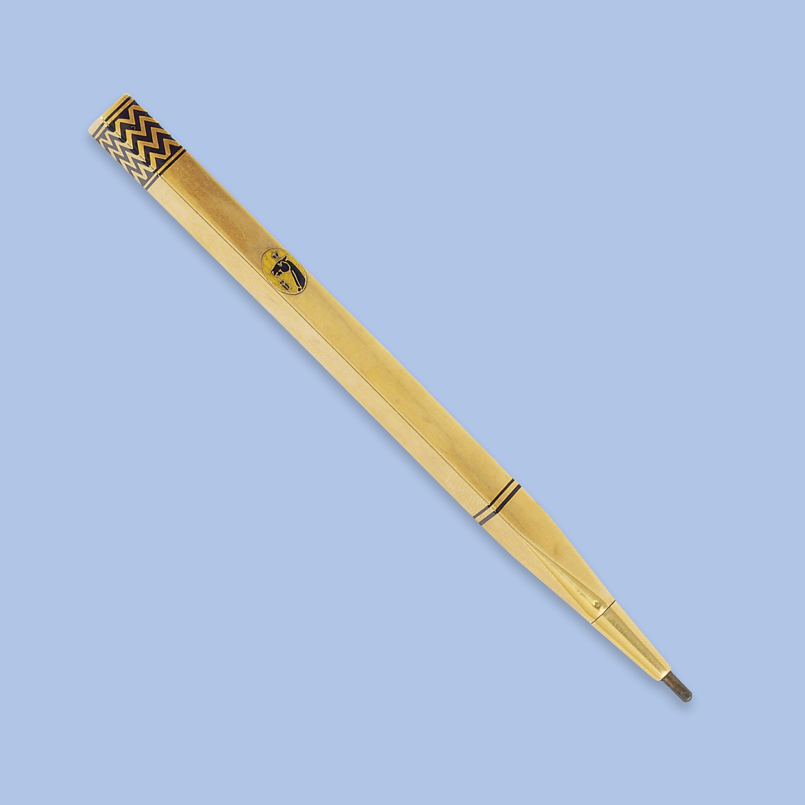 An Art Deco gold pencil, by Cartier