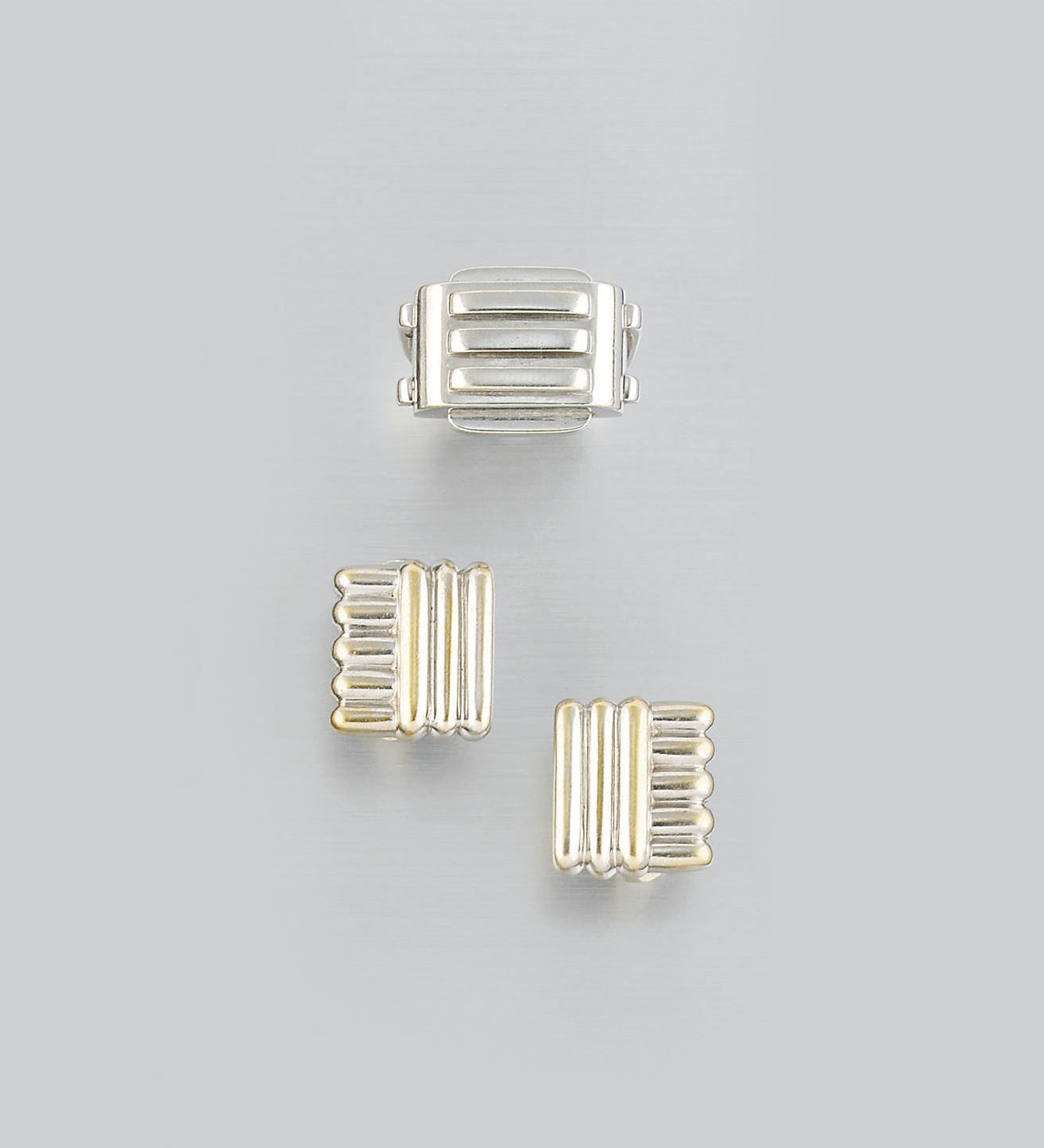 A RING AND EARCLIPS, BY DAVID WEBB