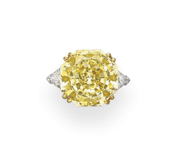A COLORED DIAMOND RING