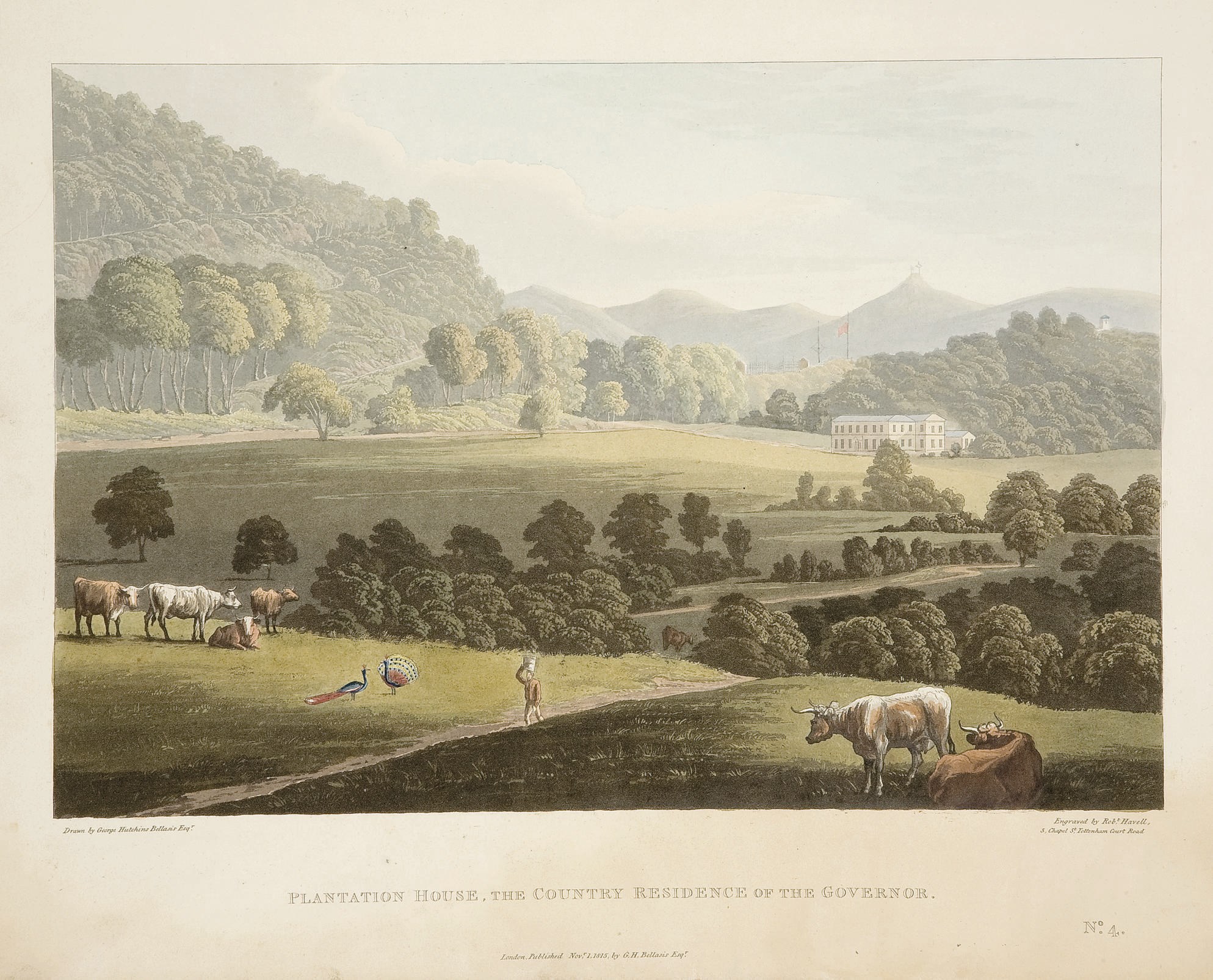 BELLASIS, George Hutchins (1778-1822). Views of Saint Helena. Londres: John Tyler, 1815 [un feuillet de texte avec filigrane 'Whatman 1806', la première planche au filigrane 'Whatman 1811'].