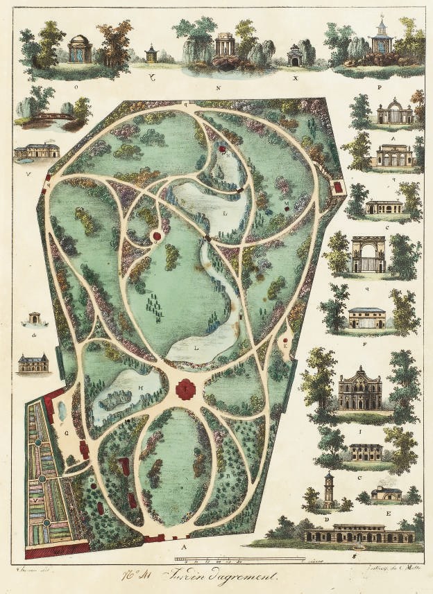 THOUIN, Gabriel (1754-1829). Plans raisonnés de toutes les espèces de jardins. Paris: chez Madame Huzard, 1838.