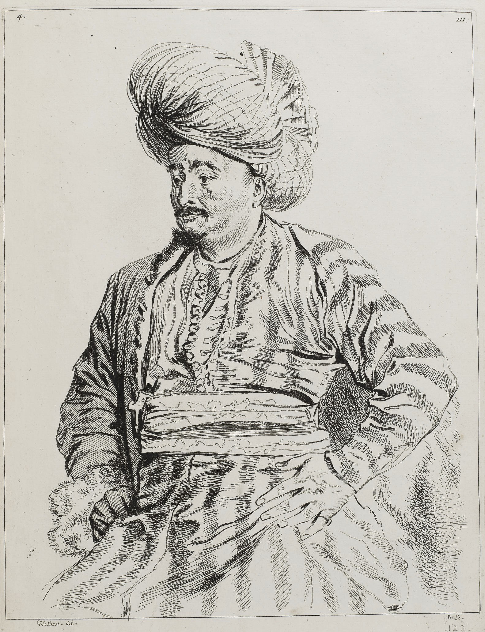 WATTEAU, Jean Antoine (1684-1721). Figures de différents caractères, de différents paysages & d'études dessinées d'après nature. Paris: Huquier, [vers 1740].