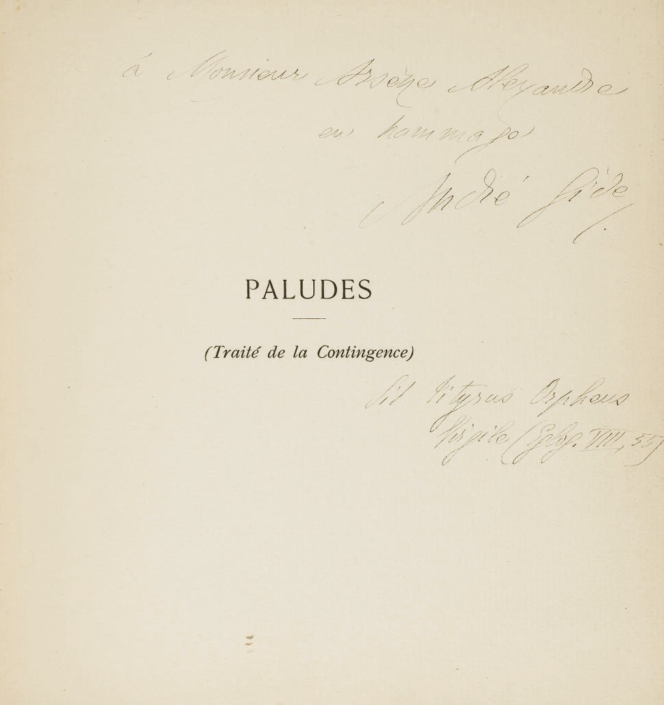 GIDE, André (1869-1951). Paludes. Paris: L'Art indépendant, 1895.