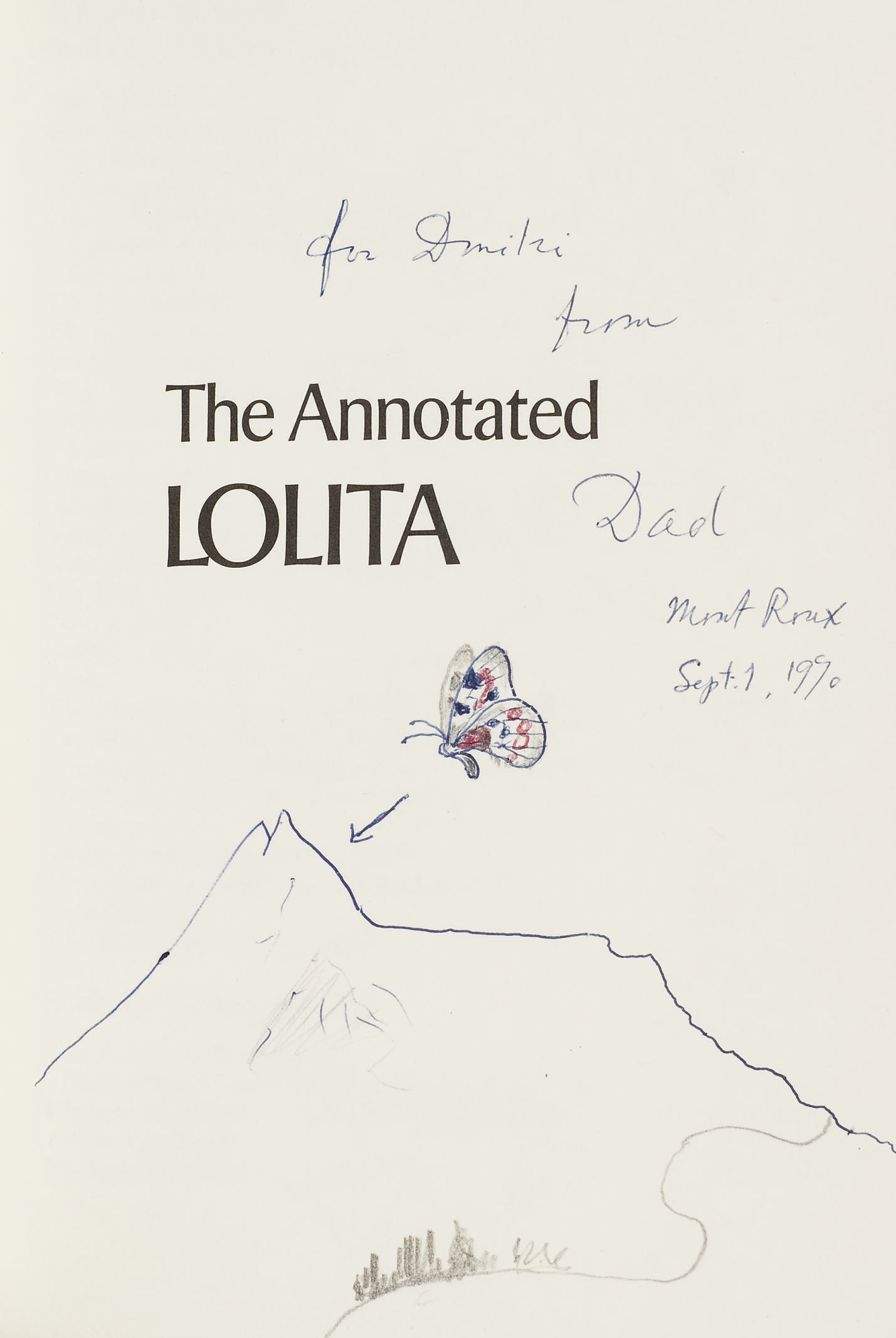 NABOKOV, Vladimir (1899-1977). The Annotated Lolita. New York, Toronto: McGraw-Hill Book Company, [1970].