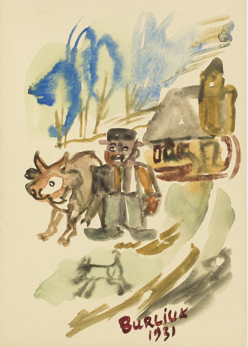 [AVANT-GARDE RUSSE] -- Réunion de deux plaquettes illustrées par BURLIUK. New York: 1931.