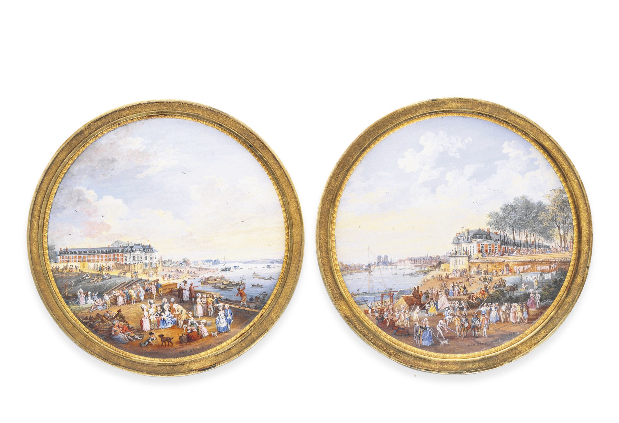 A PAIR OF PAINTED MINIATURES, BY VAN BLARENBERGHE