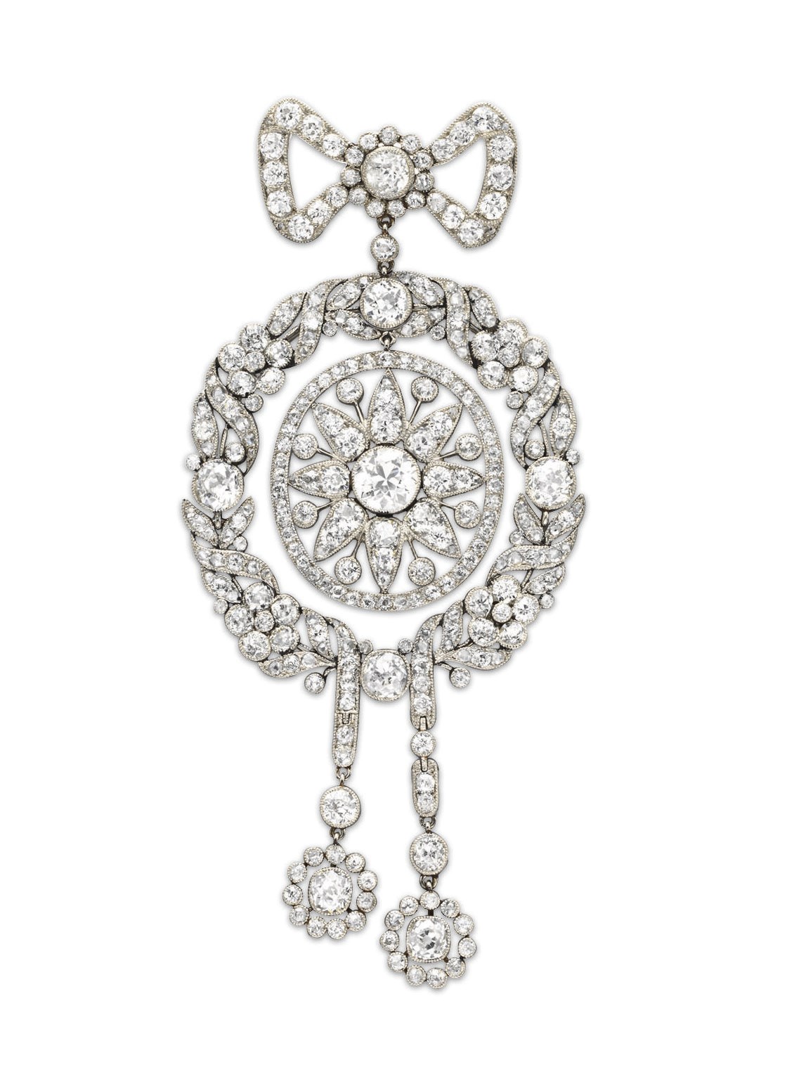 A BELLE EPOQUE DIAMOND BROOCH, BY CARTIER
