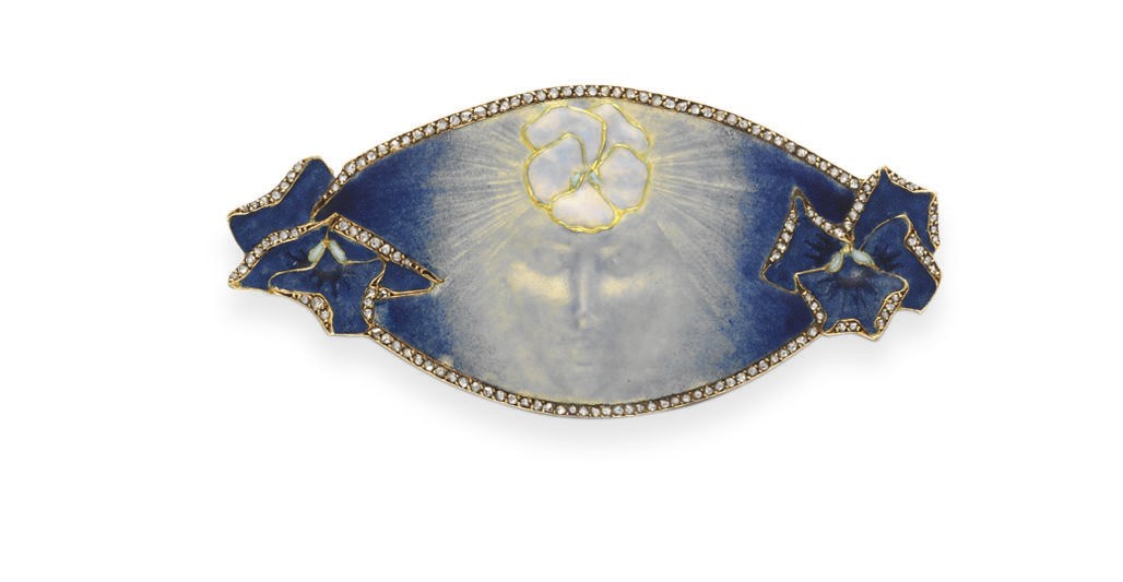 AN ART NOUVEAU "LA PENSEE" BROOCH, BY RENE LALIQUE
