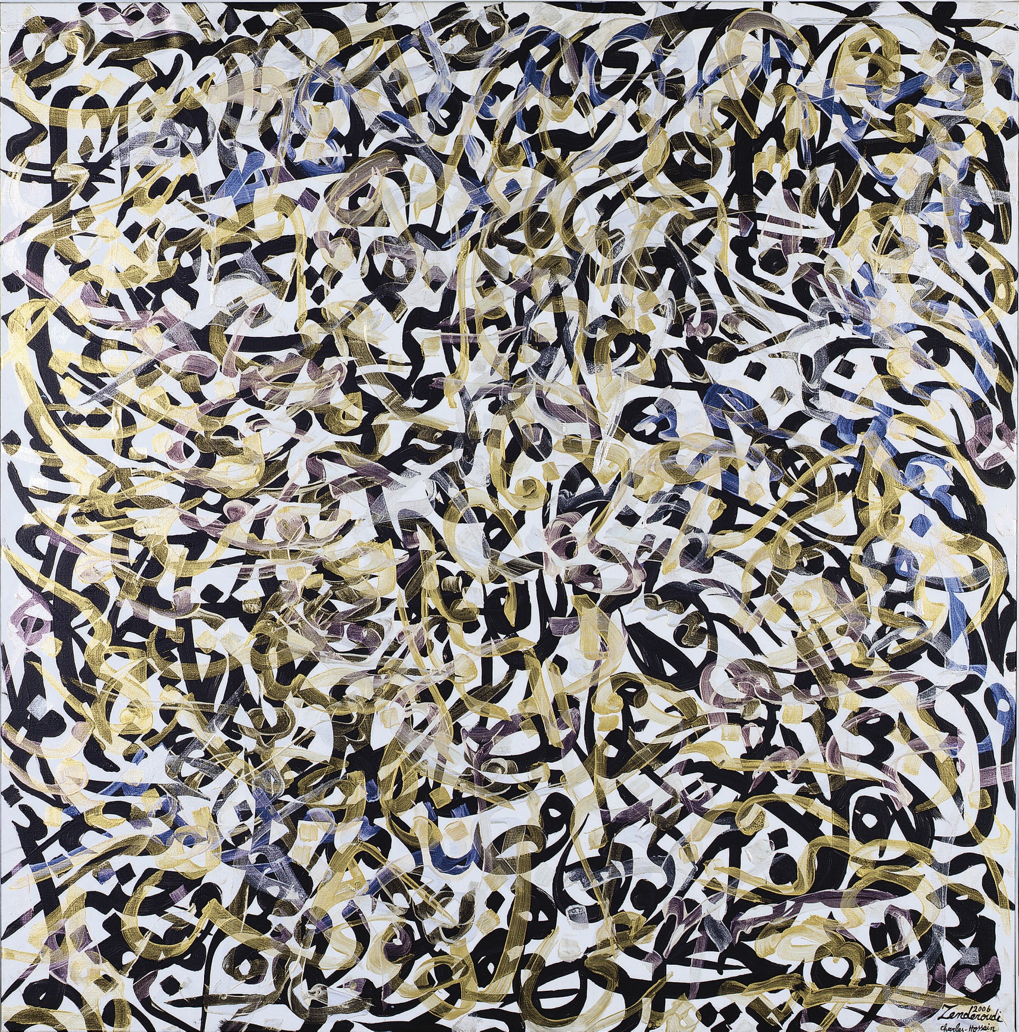 Charles Hossein Zenderoudi (Iranian, b. 1937)