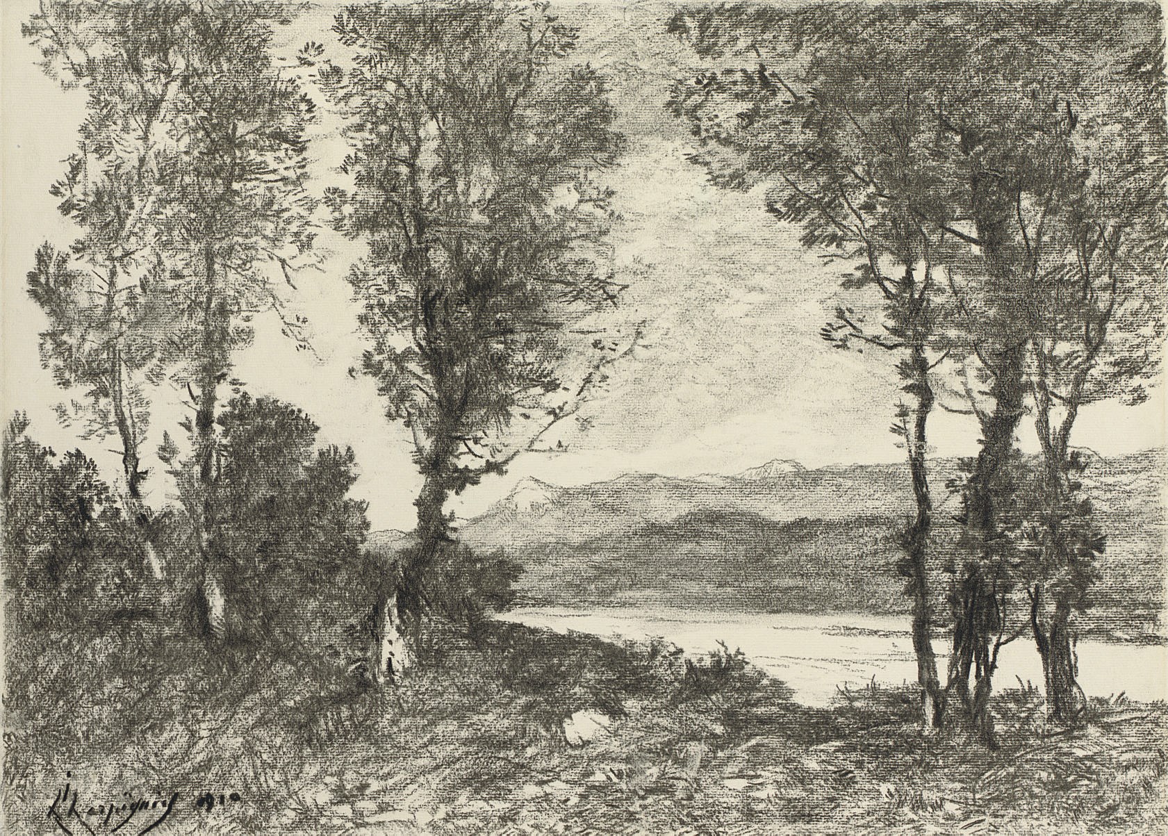 HENRI-JOSEPH HARPIGNIES (VALENCIENNES 1819-1916 SAINT-PRIVE))