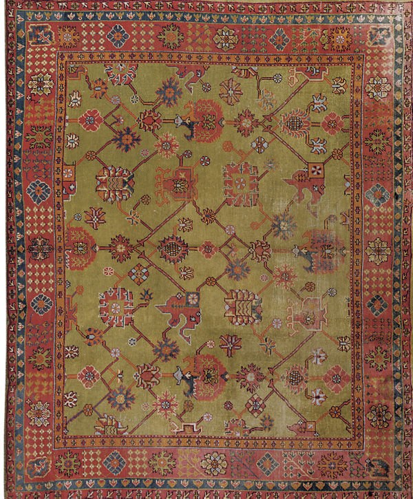 An antique Ushak carpet