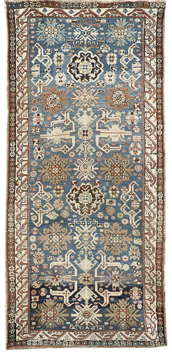 An antique Kuba rug