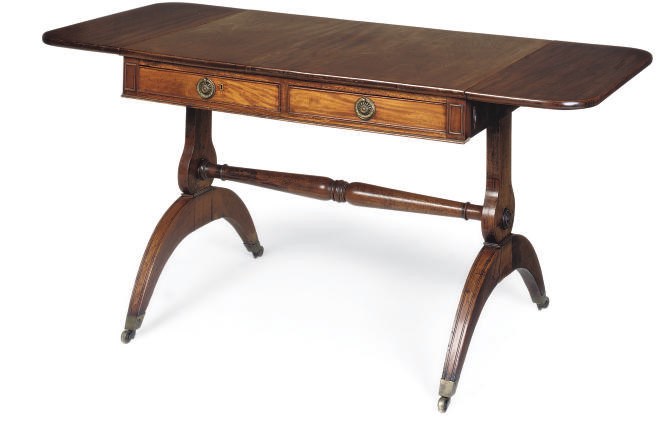 A LATE REGENCY MAHOGANY SOFA TABLE