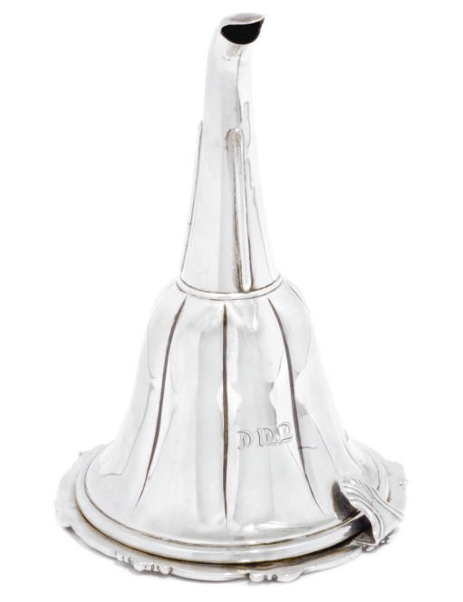 A WILLIAM IV SILVER WINE FUNNEL