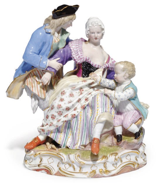 A MEISSEN GROUP OF A FAMILY