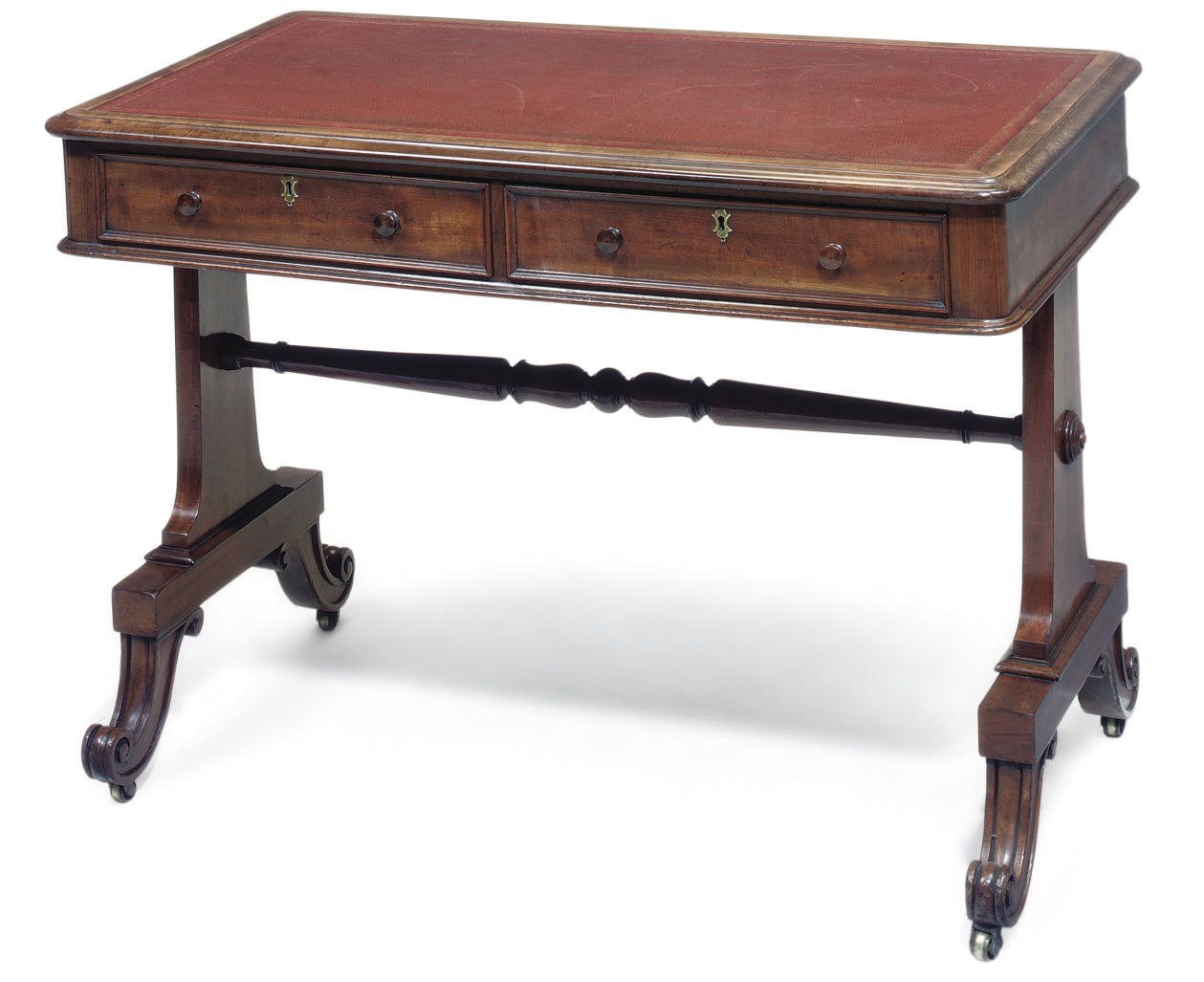 A LATE REGENCY MAHOGANY LIBRARY TABLE