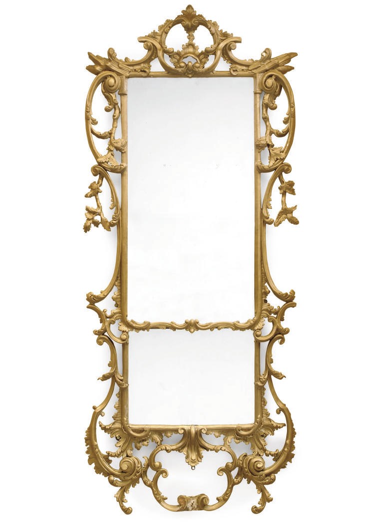 A VICTORIAN GILTWOOD AND GESSO MIRROR