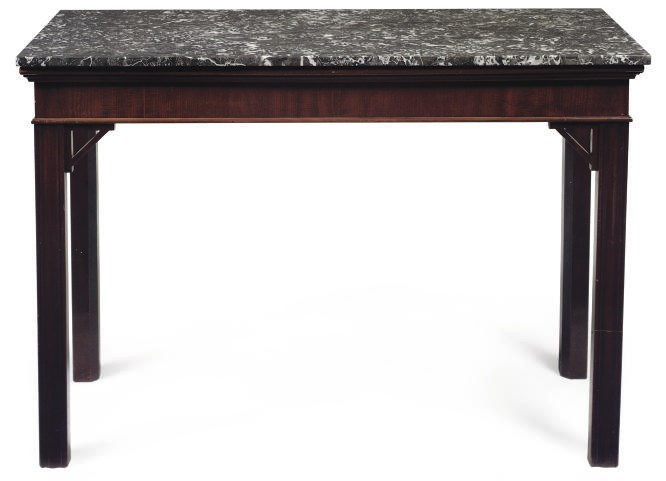 A MAHOGANY CONSOLE TABLE