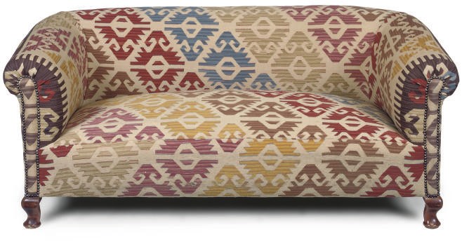 A VICTORIAN BEECH SOFA
