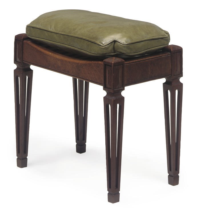 AN OAK STOOL