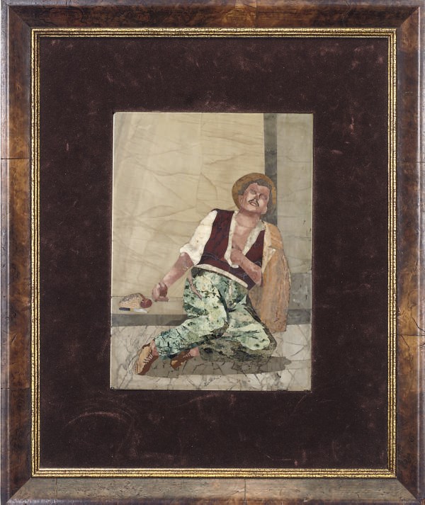 AN ITALIAN PIETRE DURA PICTURE