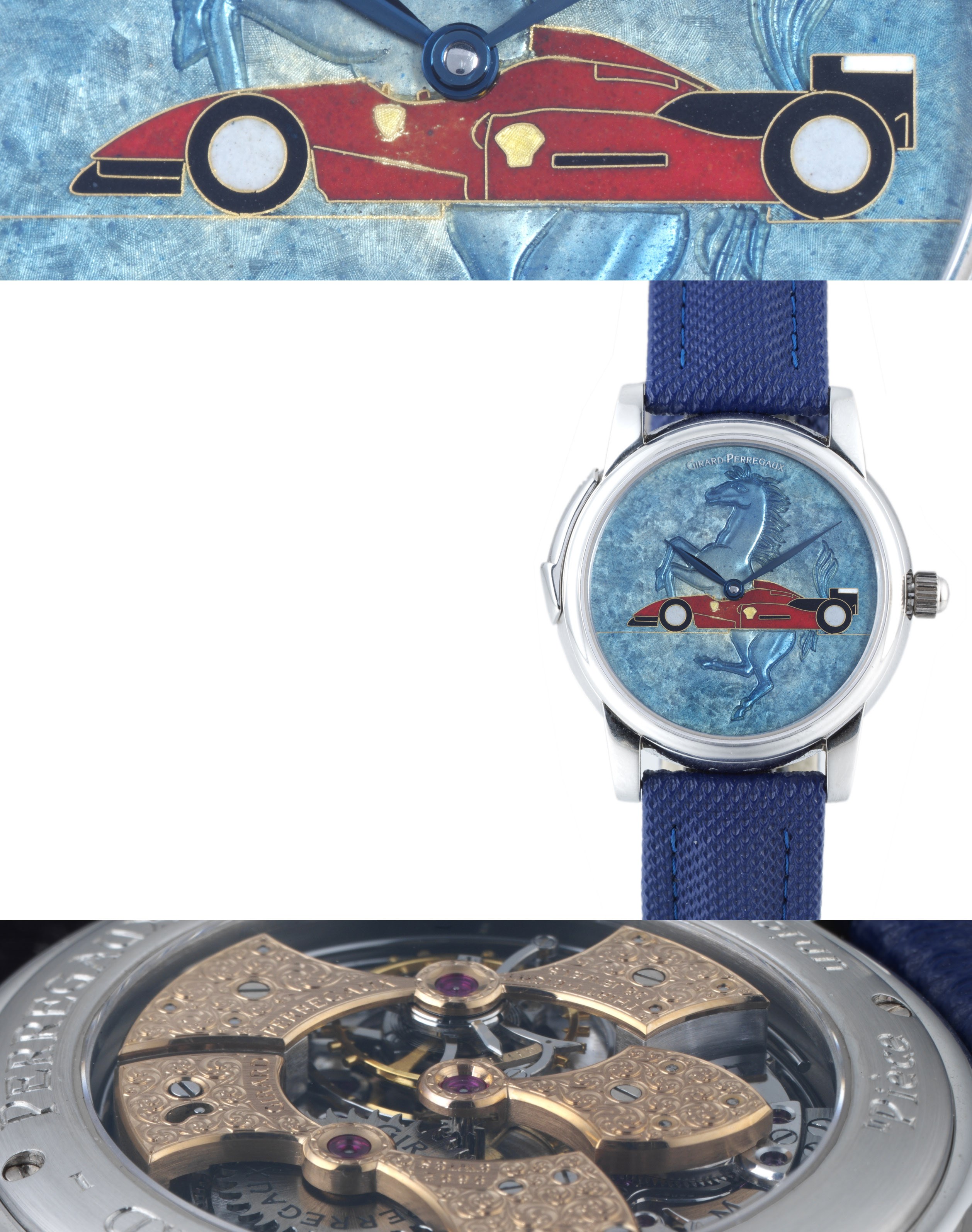 GIRARD-PERREGAUX, "PIÈCE UNIQUE"
VERY FINE AND UNIQUE, 950 PLATINUM SELF-WINDING MINUTE REPEATING TOURBILLON WRISTWATCH WITH ENAMEL DIAL