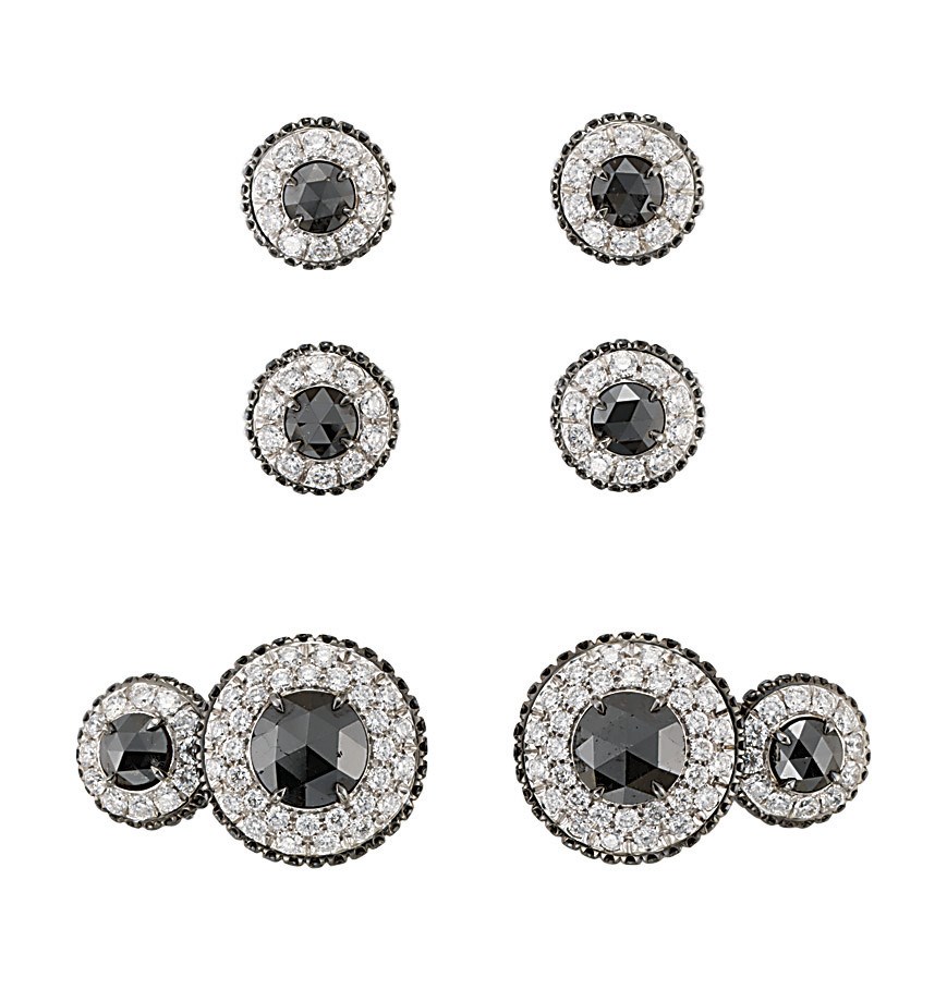 A COLOURED DIAMOND AND DIAMOND DRESS-SET, BY MARGHERITA BURGENER