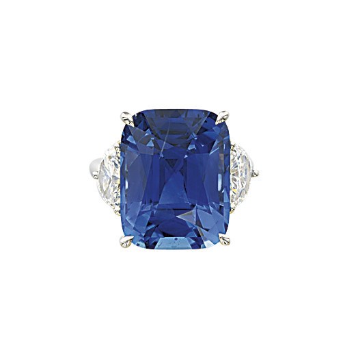 A SAPPHIRE AND DIAMOND RING, BY ASSIL