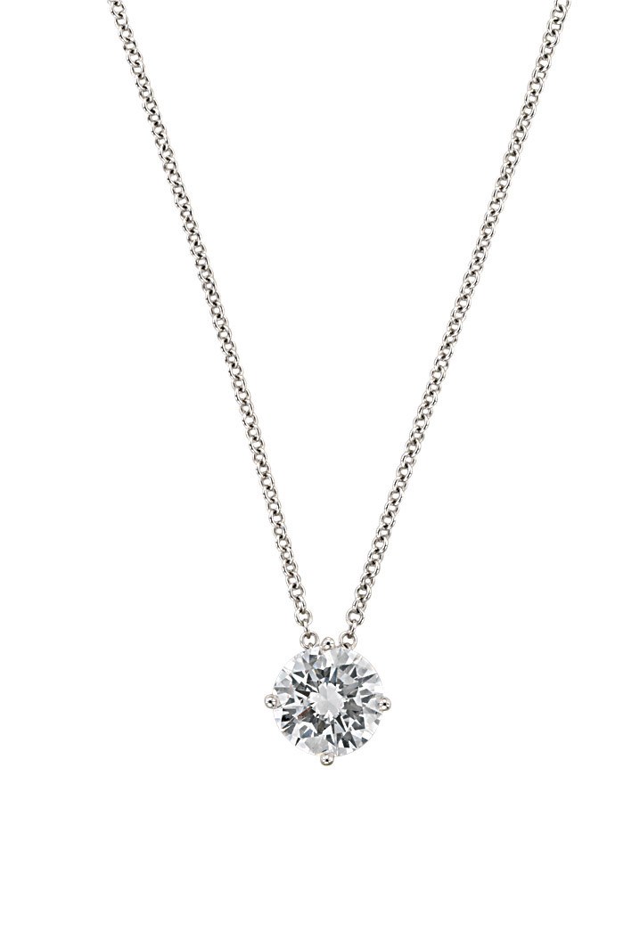 A FINE DIAMOND SINGLE-STONE PENDANT