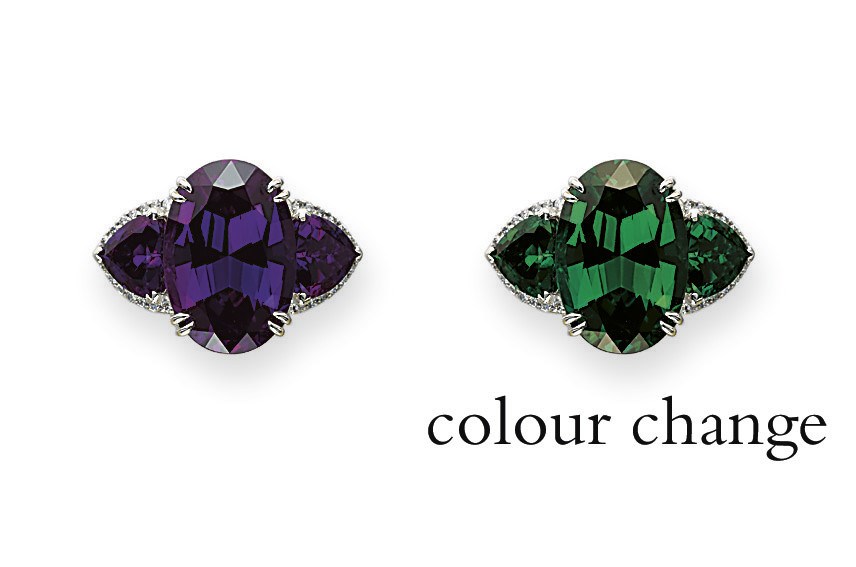 AN IMPORTANT ALEXANDRITE AND DIAMOND RING