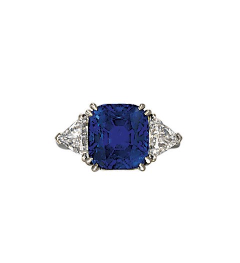 A RARE SAPPHIRE AND DIAMOND RING