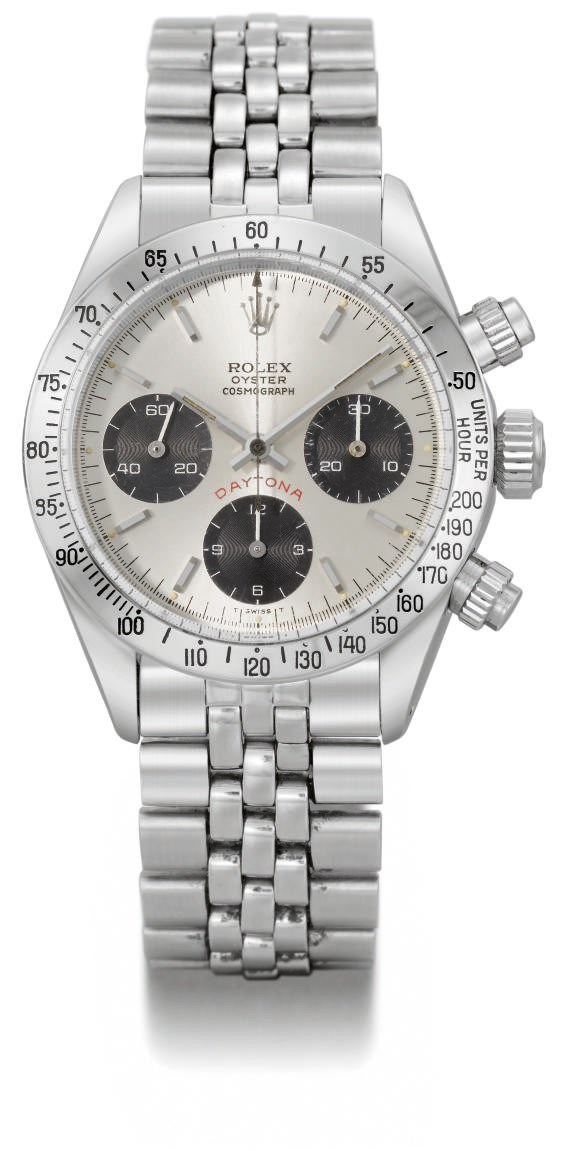 Rolex. A stainless steel water-resistant chronograph wristwatch with bracelet