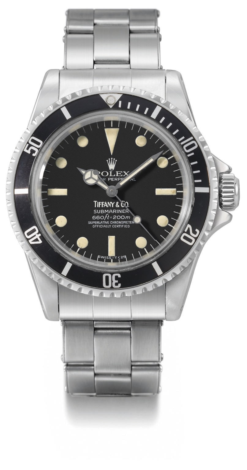 Rolex. A rare stainless steel self-winding water-resistant wristwatch with sweep centre seconds and bracelet