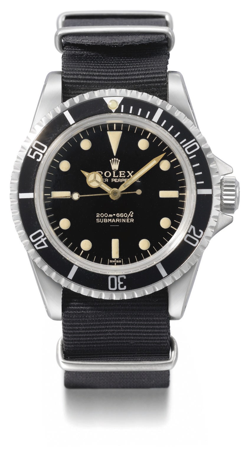 Rolex. A fine and rare stainless steel self-winding water-resistant wristwatch with sweep centre seconds and unusual dial