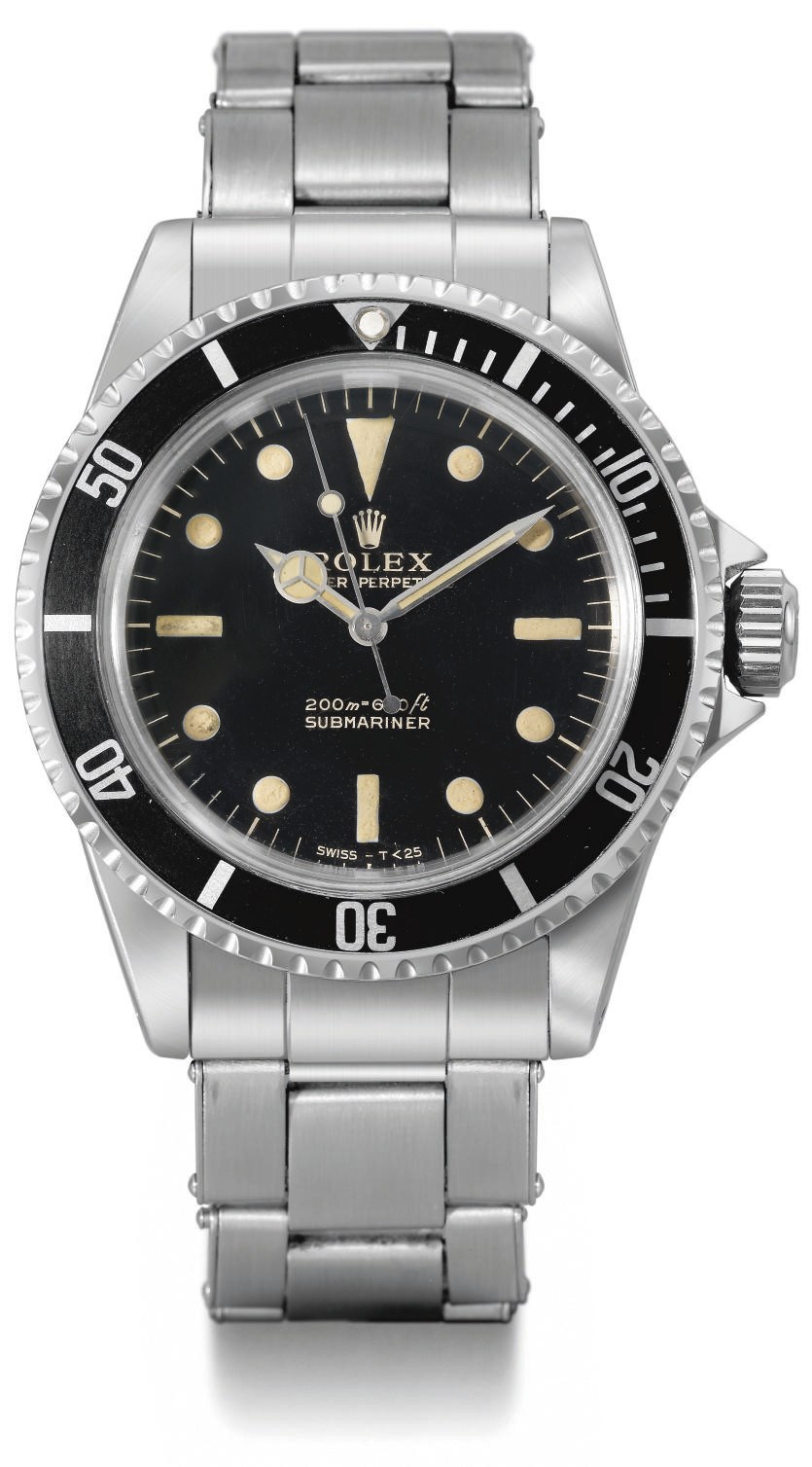 Rolex. A rare stainless steel self-winding water-resistant wristwatch with sweep centre seconds and bracelet