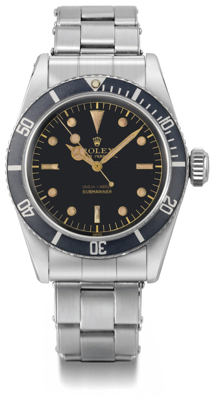 Rolex. A very fine and rare stainless steel self-winding water-resistant wristwatch with sweep centre seconds and bracelet