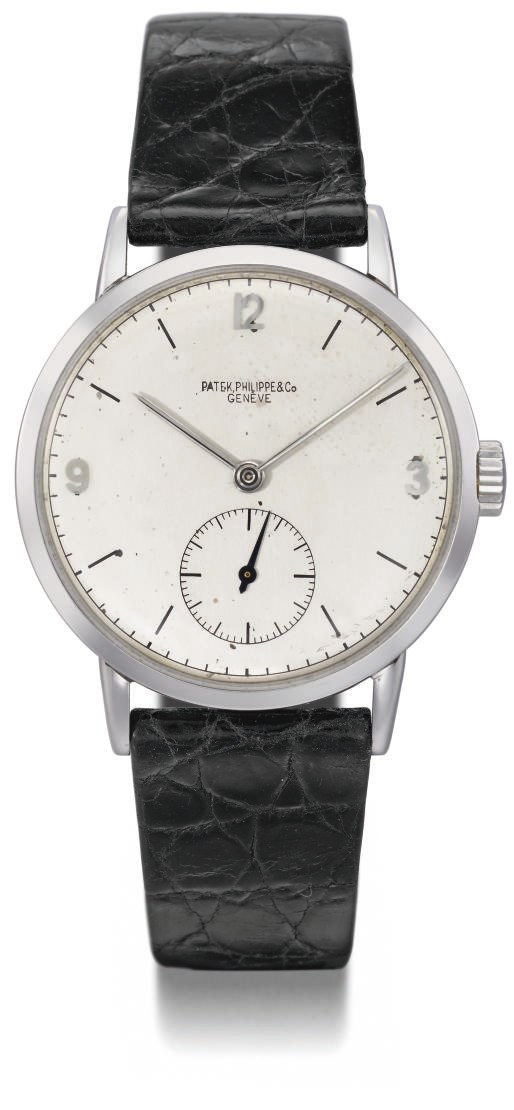 Patek Philippe. A fine and rare stainless steel wristwatch