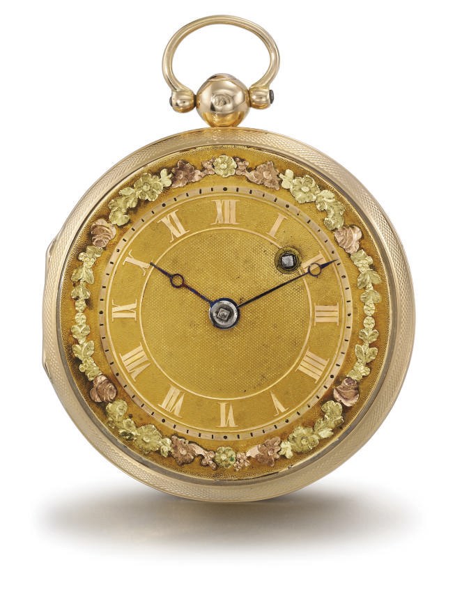 Anon. An 18K gold openface verge watch