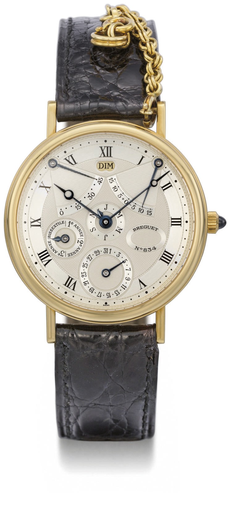 Breguet. A very fine 18K gold self-winding perpetual calendar wristwatch with equation of time and power reserve