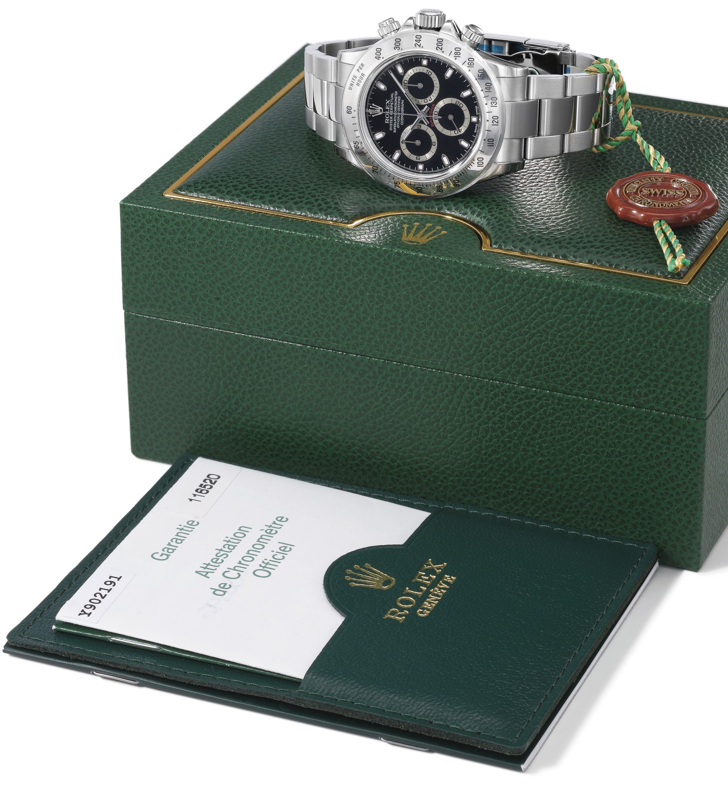 Rolex. A stainless steel self-winding water-resistant chronograph wristwatch with bracelet