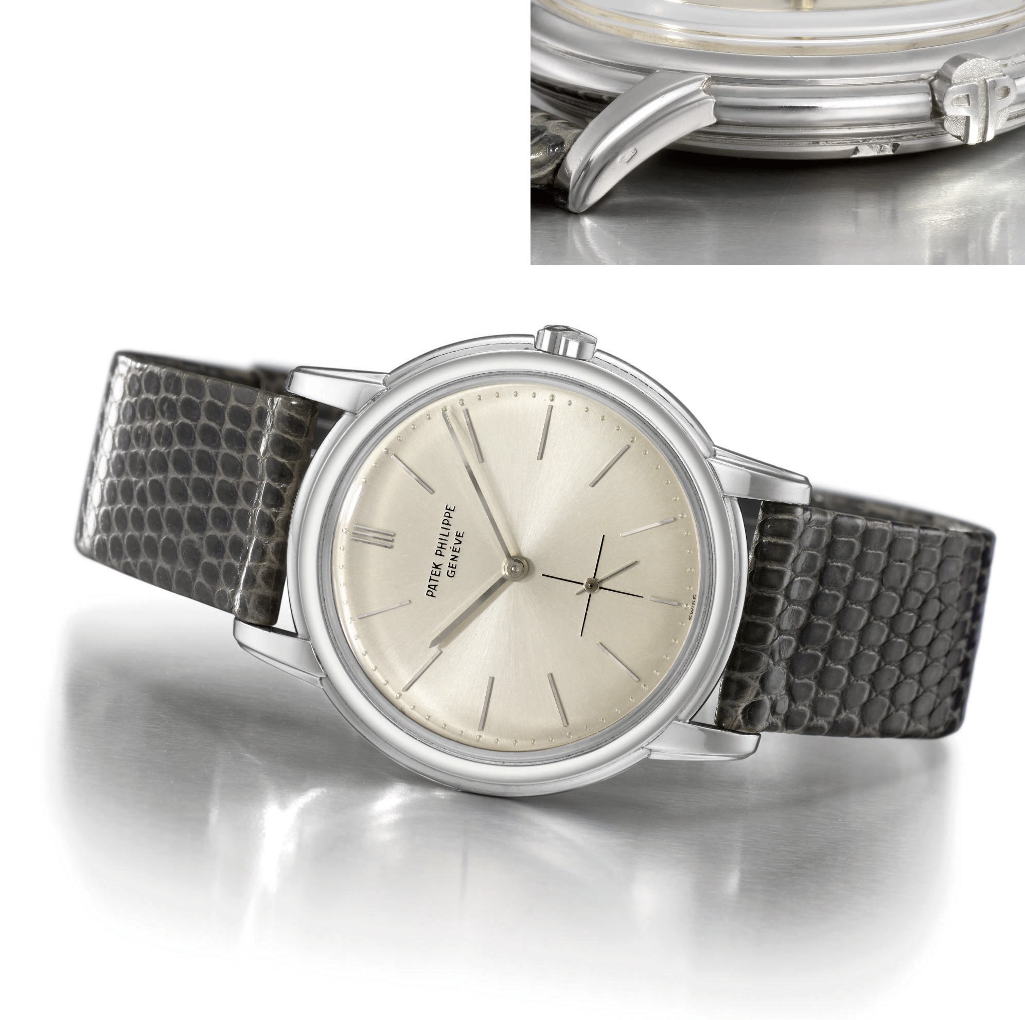 Patek Philippe. An extremely fine and rare platinum self-winding water-resistant wristwatch