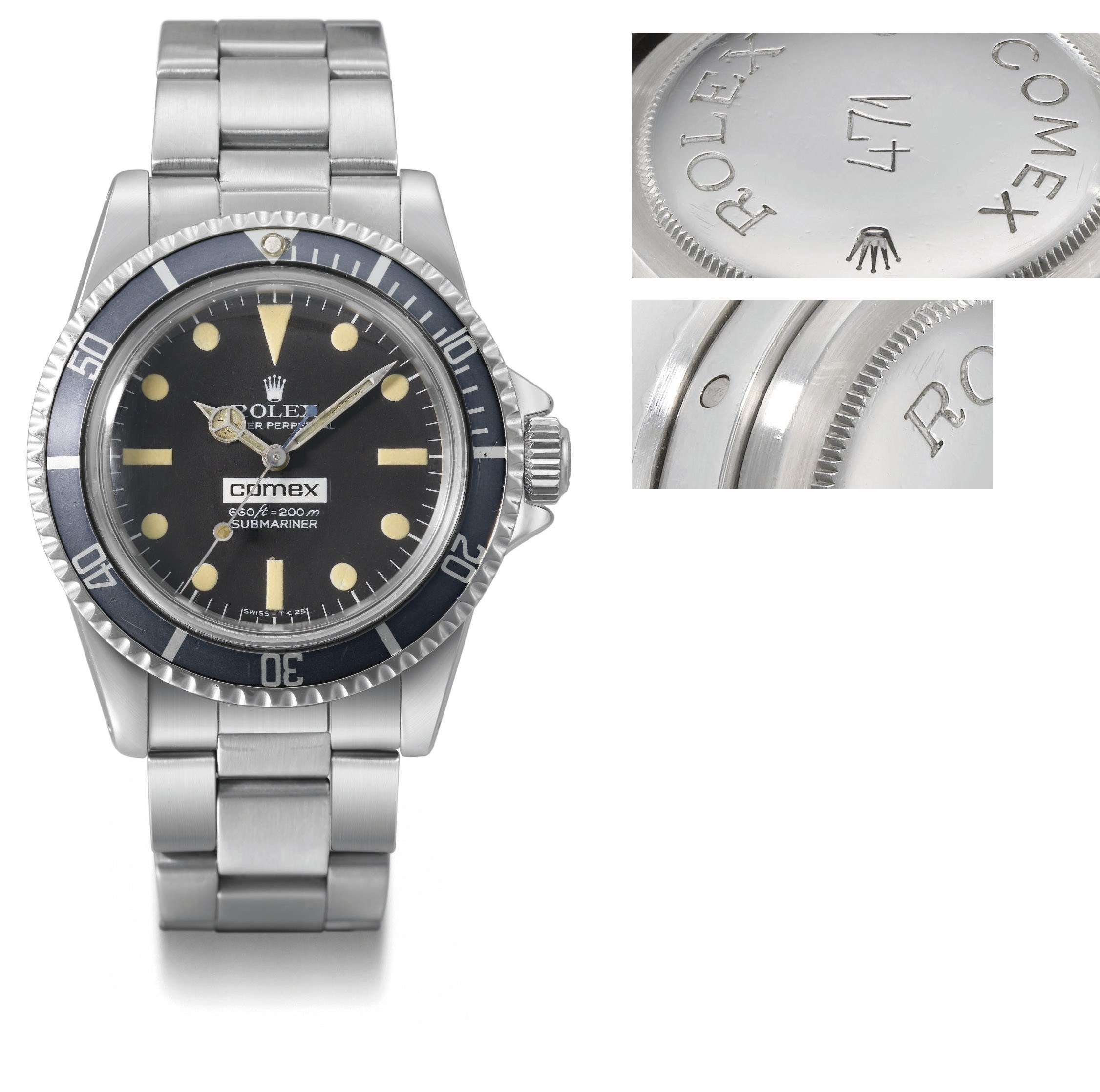Rolex. A very rare stainless steel self-winding water-resistant wristwatch with sweep centre seconds, hack feature, bracelet and gas escape valve, made for COMEX
