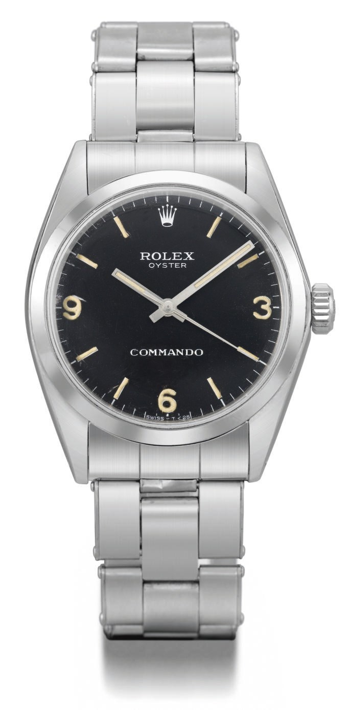 Rolex. An extremely rare stainless steel water-resistant wristwatch with sweep centre seconds and bracelet