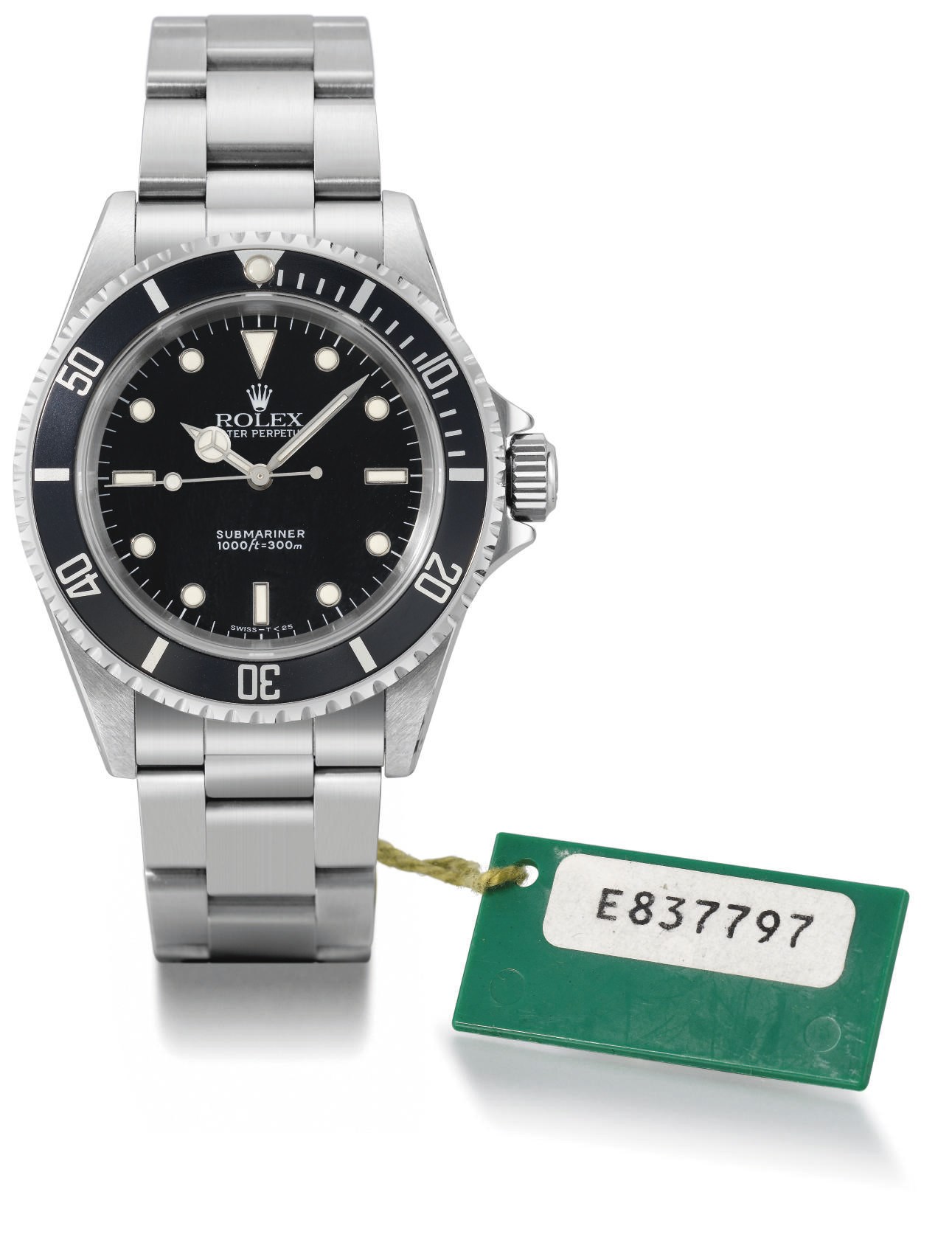 Rolex. A stainless steel self-winding water-resistant wristwatch with sweep centre seconds, bracelet, original guarantee, tag and box