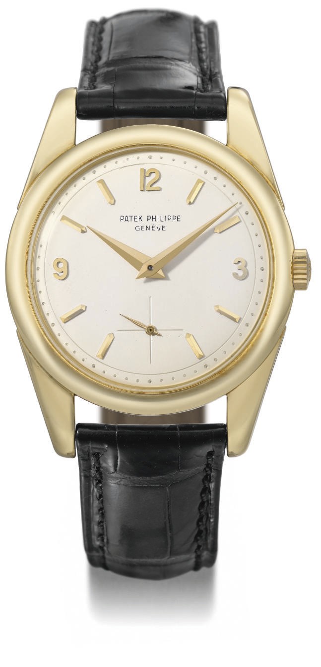Patek Philippe. A fine and very rare 18K gold water-resistant wristwatch