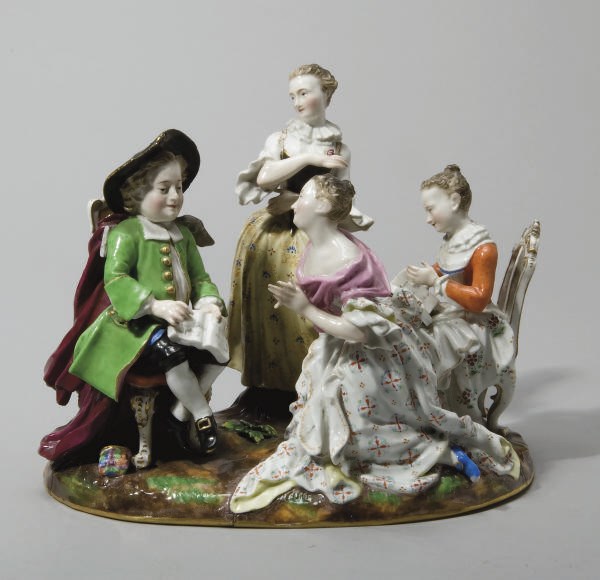 GROUPE EN PORCELAINE DE MEISSEN DU XIXEME SIECLE