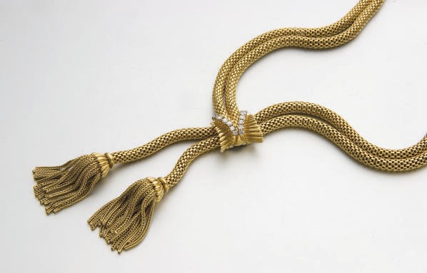 COLLIER DIAMANTS ET OR