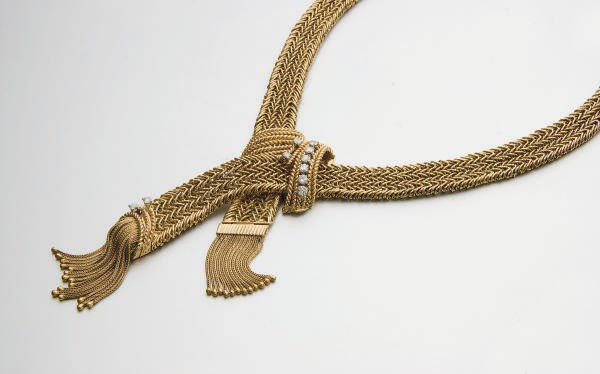 COLLIER DIAMANTS ET OR