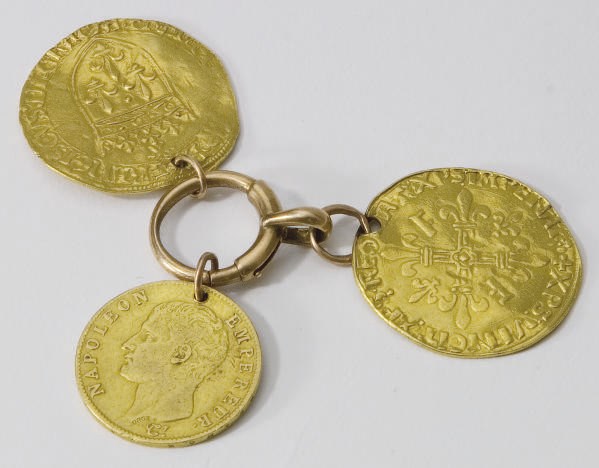 DEUX ECUS OR AUX ARMES DE FRANCE ET UNE PIECE OR 20 FRANCS NAPOLEON EMPEREUR